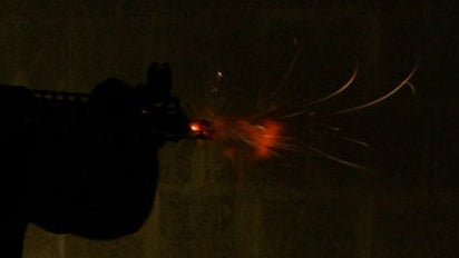 Muzzleflash from "Eclipse" 3-prong device